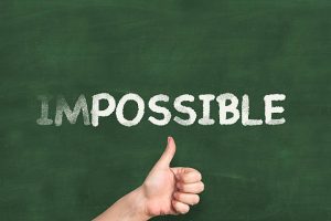 make it possible by changing impossible to possible with thumbs up